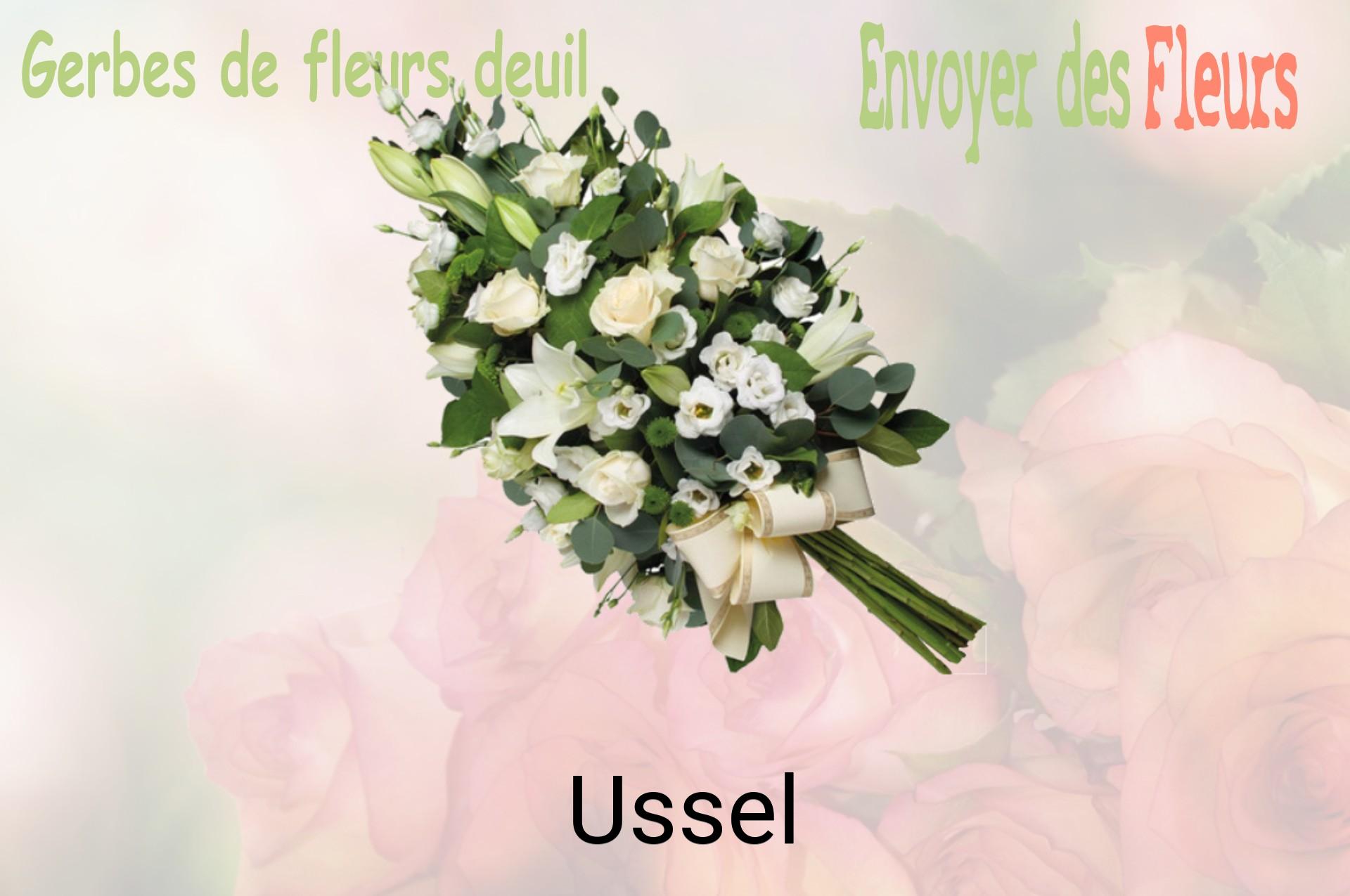 Gerbe de fleurs de deuil livrée à Ussel